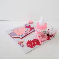 Geldgeschenke Geburt Taufe Baby rosa Deko-Babyflasche Schutzengel Geschenk Verpackung Bild 5