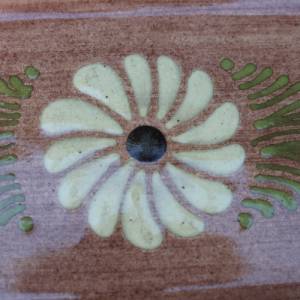 kleine Servierplatte Gebäckteller Wurstplatte Blumendekor Keramik 60er 70er Jahre Bild 4