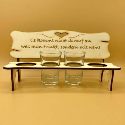 Bank für Schnapsgläser 
