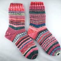 Socken in Größe 32/33 handgestrickt, Unikat, Scrappy Socks, Kindersocken Bild 1