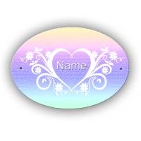 Türschild Motiv Herz pastell mit Name / Personalisierbar / Mädchen Bild 1