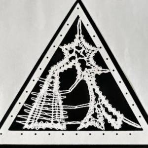 Miniatur Dreieck Komet mit Baum Klöppelbrief als PDF Download Bild 1