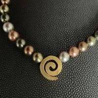 Wunderschöne, handgefertigte Halskette mit Multicolor Perlen,Perlencollier,extravagante Perlenkette,Perlenschmuck,Perlen Bild 4
