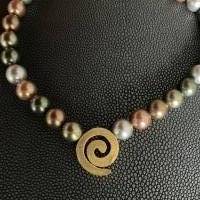 Wunderschöne, handgefertigte Halskette mit Multicolor Perlen,Perlencollier,extravagante Perlenkette,Perlenschmuck,Perlen Bild 5