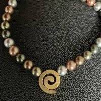Wunderschöne, handgefertigte Halskette mit Multicolor Perlen,Perlencollier,extravagante Perlenkette,Perlenschmuck,Perlen Bild 7