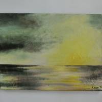 Ölbild "Gewitterstimmung" auf Second Hand Leinwand 40 x 30 cm Bild 2