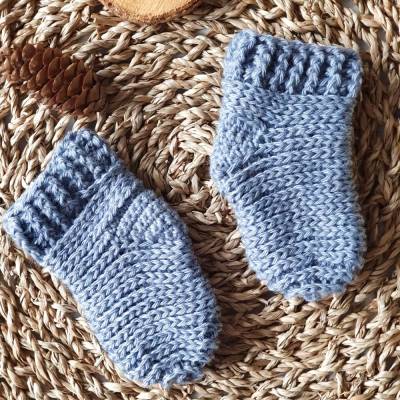 Häkelanleitung für Kuschelsöckchen ,,Spirälchen