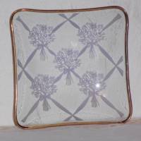 Teller und Platten aus Olbernauer Glas in rosé aus den 1980ern Jahren Bild 5