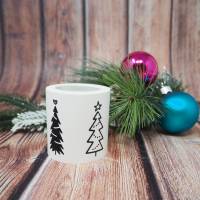 Weihnachtl. Kerzenständer 2in1 für Teelicht und Stabkerze Bild 1