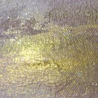 NEBEL ÜBER DER HEIDE 60cmx40cm - Heidelandschaft mit Glitter auf Leinwand Bild 7