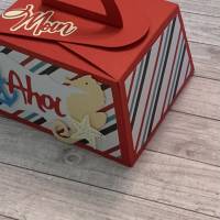 Geschenkbox / Geschenkverpackung zum Geburtstag oder anderen Anlässen, „Maritime Grüße“ Ahoi, Moin, Handarbeit Bild 5