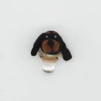 Dackelkopf mit Glaskorken als Flaschenverschluss, ein Geschenk für Hundebesitzer Bild 7