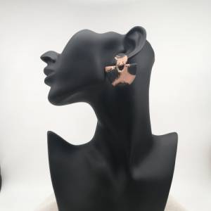 feminine Ohrstecker rosa schwarz, coole modische Ohrringe aus Polymer Clay, Geschenkidee zu Weihnachten Bild 8