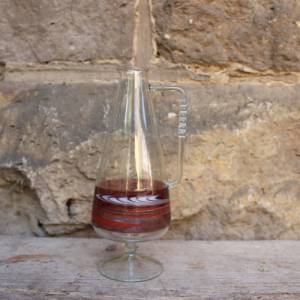 filigrane Vase Krug Glas mundgeblasen Lauscha 60er 70er Jahre Vintage DDR Bild 1