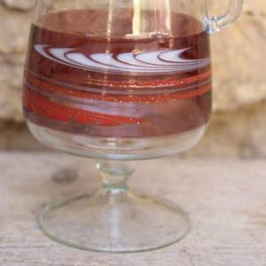 filigrane Vase Krug Glas mundgeblasen Lauscha 60er 70er Jahre Vintage DDR Bild 3