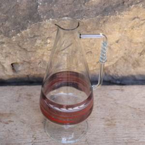 filigrane Vase Krug Glas mundgeblasen Lauscha 60er 70er Jahre Vintage DDR Bild 4