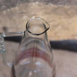 filigrane Vase Krug Glas mundgeblasen Lauscha 60er 70er Jahre Vintage DDR Bild 6