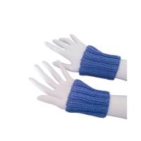 Pulswärmer 100 % Merino-Wolle handgestrickt jeansblau oder Wunschfarbe - Damen - Einheitsgröße - Modell 3 Bild 2