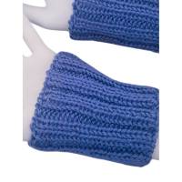 Pulswärmer 100 % Merino-Wolle handgestrickt jeansblau oder Wunschfarbe - Damen - Einheitsgröße - Modell 3 Bild 3