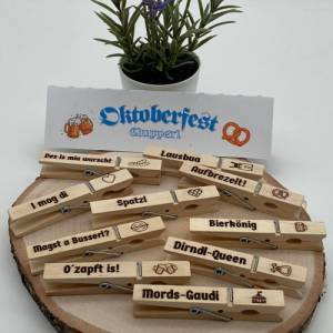 Oktoberfest Glupperl / Wäscheklammer mit Gravur / Wiesn-Set / Holzklammer / Wiesn / Glubbal / Glubberl / Oktoberfest Bild 5