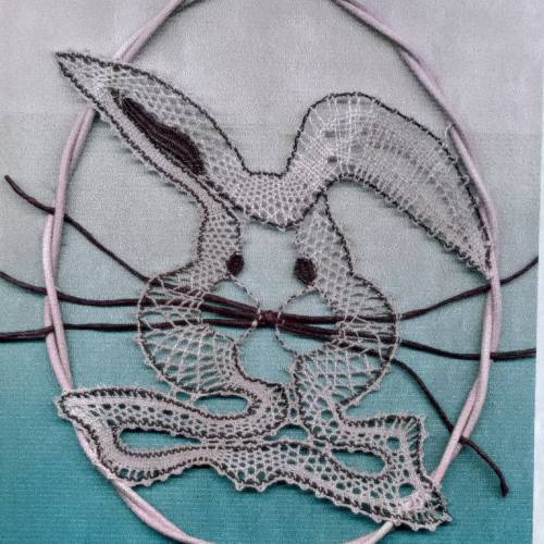 Hasengesicht Klöppelbrief als PDF Download