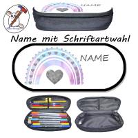 Pastell Regenbogen Stiftebox personalisiert | Stiftetui mit Namen | Schlampermäppchen | Stiftemäppchen Bild 2