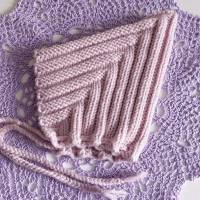 Pixiemütze, Babymütze, gestrickt aus Wolle(Merino) und Baumwolle, Farbe rosa, 3-6 Monate, für Mädchen Bild 5