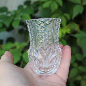 Miniatur Vase Kristall Vintage 50er 60er Jahre DDR Bild 1