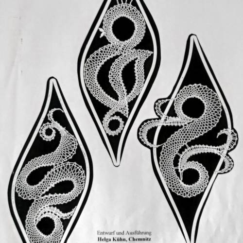 Geschwungene Raute 03 Klöppelbrief als PDF Download