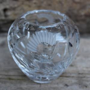 kleine Kugelvase Vase 24 % Bleikristall Vintage 60er 70er Jahre Bild 3