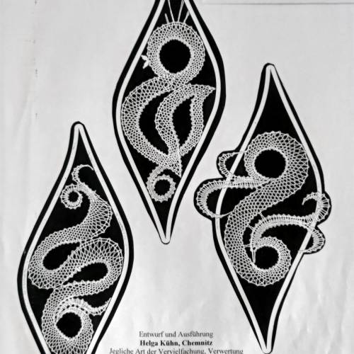 Geschwungene Raute 01 Klöppelbrief als PDF Download