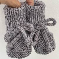 Babyschuhe Strickschuhe aus Wolle von d_handmade_o Bild 1
