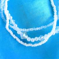 Perlenarmband-Set 3-teilig in Weiß-Transparent handgemacht von Hobbyhaus Bild 2