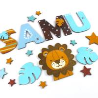 Holzbuchstaben Löwe Kinderzimmertür Bild 6