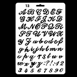 Buchstaben Zahlen Schablone Scrapbooking Letter Stencil DIY Basteln Druck Malen Bild 1