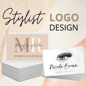 Personalisiertes Logo Design für Selbstständige, Stylisten, Friseure, Kosmetiker, Kosmetikstudios, Instagram Profilbild Bild 1