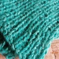Handgestrickter grüner warmer Schal zum einkuscheln, Bild 6