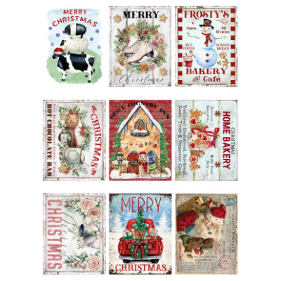 Bügelbild - Weihnachten - Christmas - Vintage - Shabby - Weihnachten - Christmas - Transfer - 3395