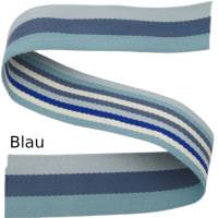 Gurtband mit Streifen 40mm breit, eine Seite mit breiten Streifen, die Rückseite mit schmalen Streifen - 8 Farben Bild 2