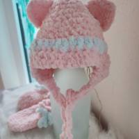 Baby-Set, Mütze und Handschuhe, dick& warm, rosa Bild 6
