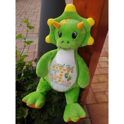 Plüschtier Dino mit Namen bestickt Große Auswahl