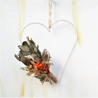 Kranz Loop Herz mit Trockenblumen Bild 1