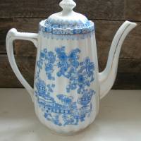 Porzellan  Kaffeekanne - China  blau - Bild 1