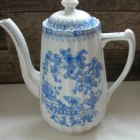 Porzellan  Kaffeekanne - China  blau - Bild 2