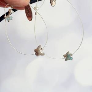 Armband Silber mit Schmetterling, Perle, Edelstein Apatit, minimalistisch Bild 6
