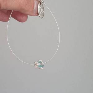 Armband Silber mit Schmetterling, Perle, Edelstein Apatit, minimalistisch Bild 9