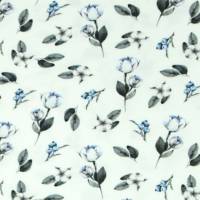 Kapuzenkleid Mädchenkleid Langarmkleid Größe 98 - Rosen jeansblau weiß Bild 3
