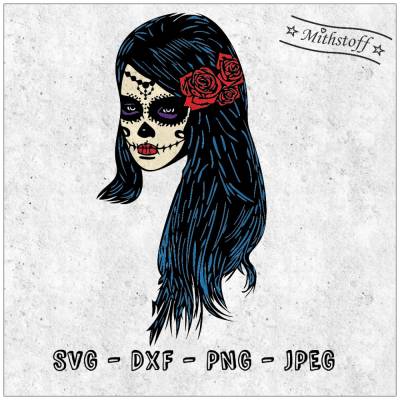 Plotterdatei - Cathy - SVG - DXF - Datei - Mithstoff - Día de los Muertos