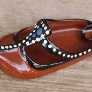 kleiner Keramik Schuh mini Aschenbecher Reise Aschenbecher Vintage Bulgarien Bild 3