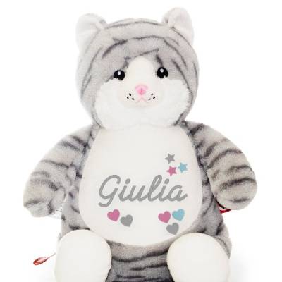 Plüschtier Katze mit Namen bestickt Große Auswahl